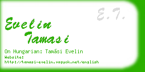 evelin tamasi business card